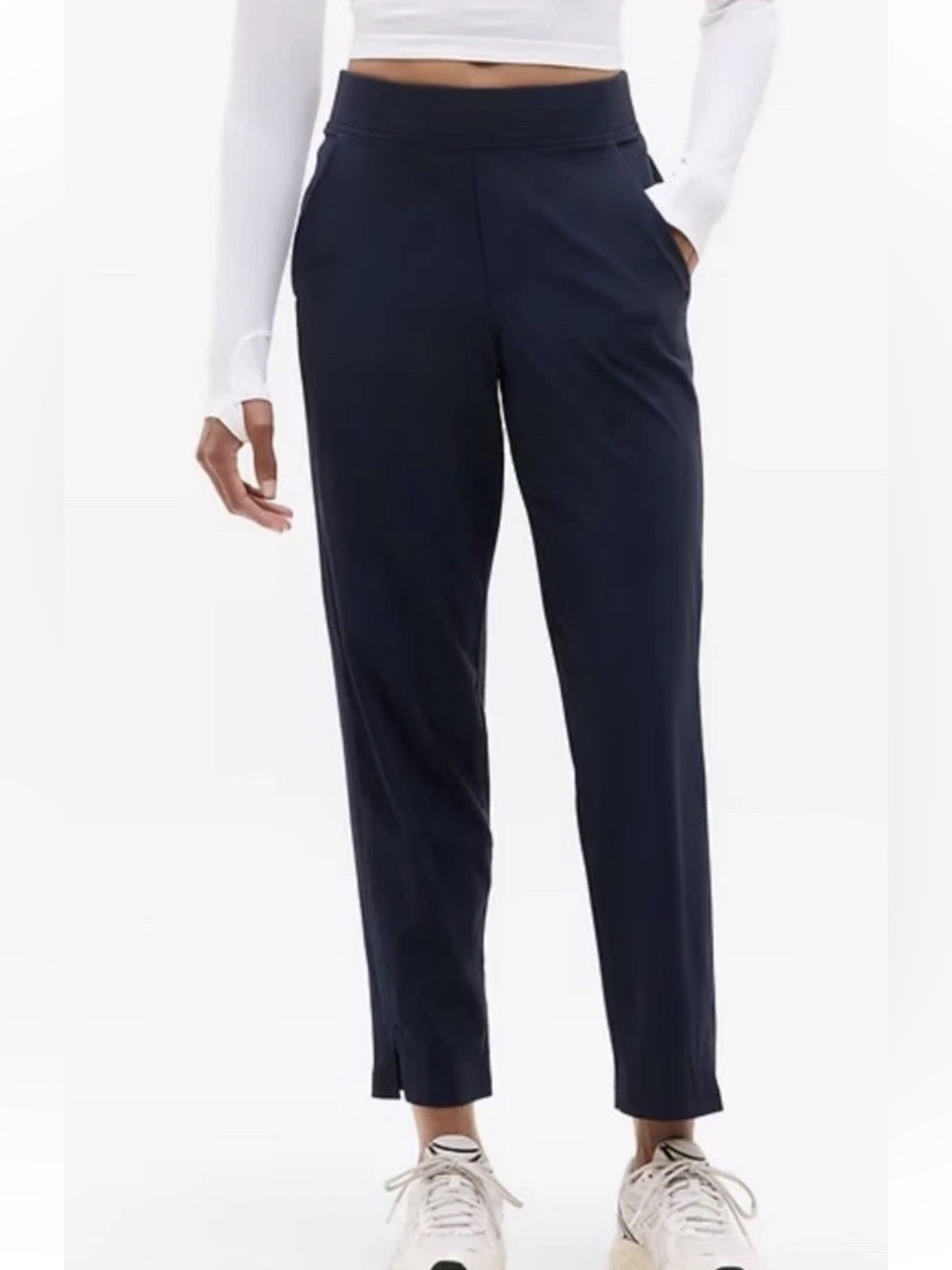 Athleta Brooklyn Ankle Pant in Navy Size 4 / 27.5" Inseam Travel Lounge